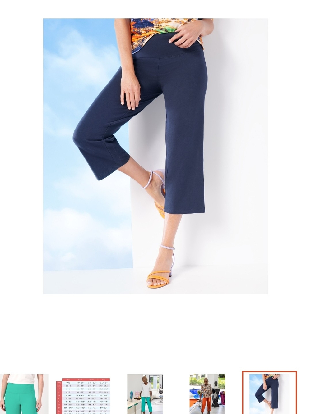 NWT Women with Control Navy Crop Pants